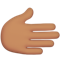 Rightwards Hand- Medium Skin Tone emoji on Apple